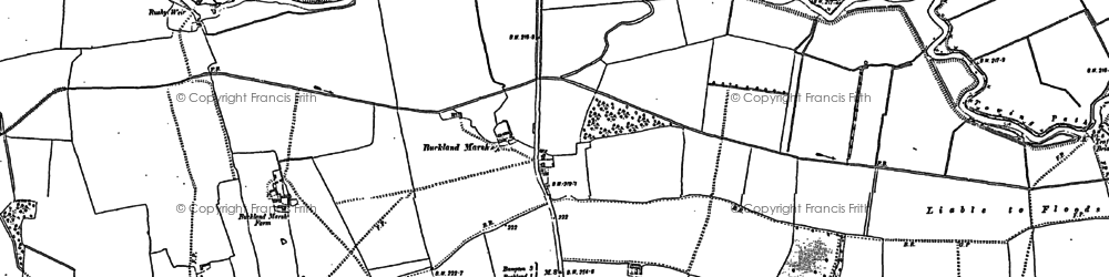 Old map of Buckland Marsh in 1910