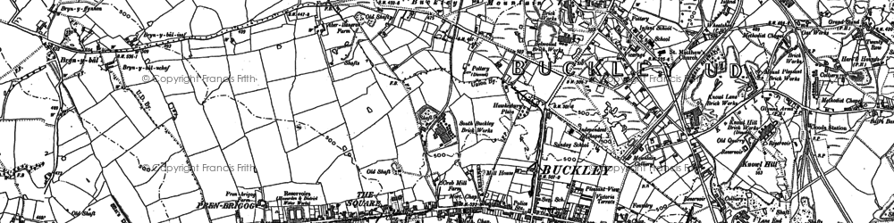 Old map of Buckley in 1898