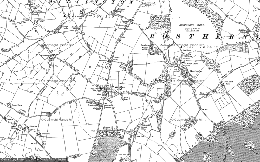 Old Map of Historic Map covering Hulseheath in 1897