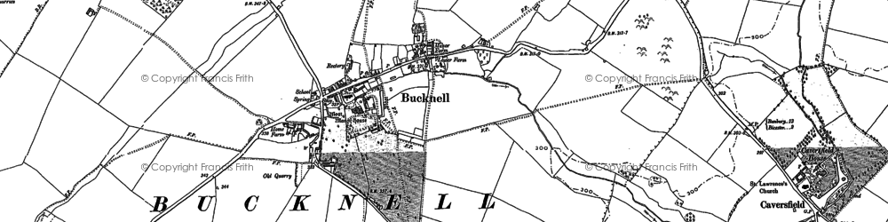Old map of Bucknell in 1898