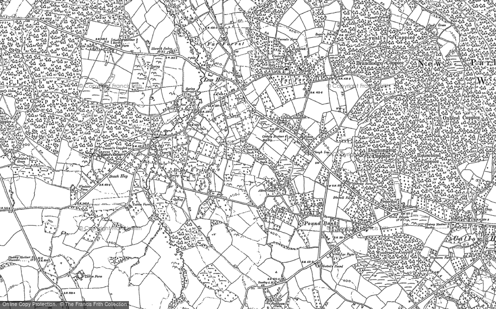 Old Map of Historic Map covering Lem Hill in 1901