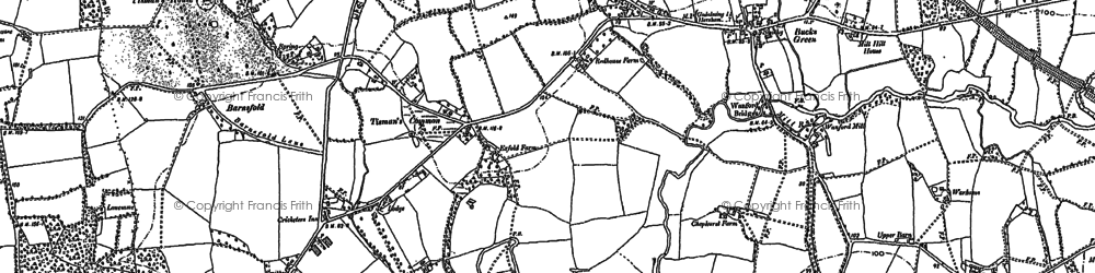 Old map of Tisman's Common in 1896