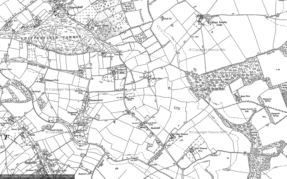 Old Map of Bucks Hill, 1922 - 1923 in 1922