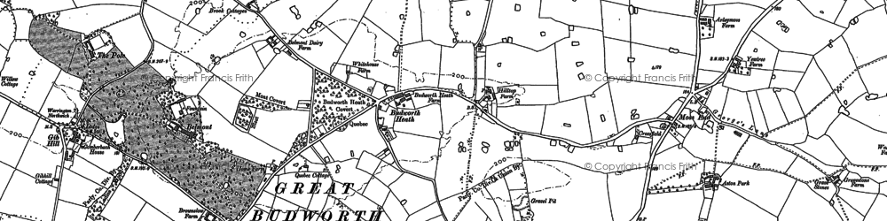 Old map of Budworth Heath in 1897