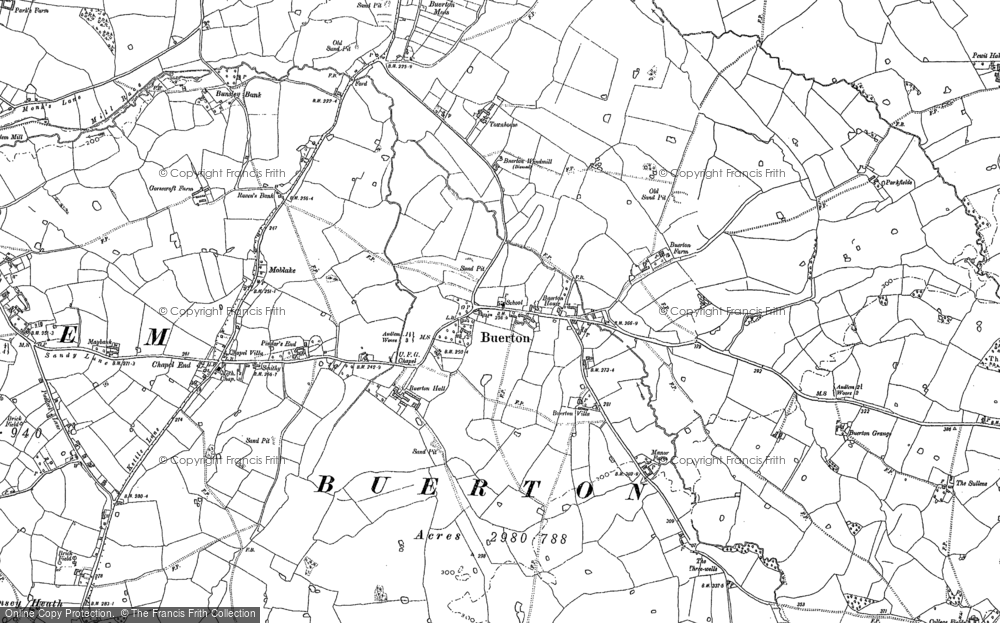 Old Map of Buerton, 1899 in 1899