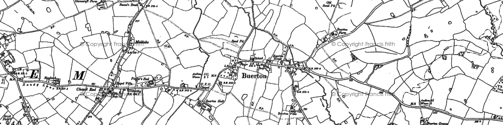 Old map of Buerton Moss in 1899