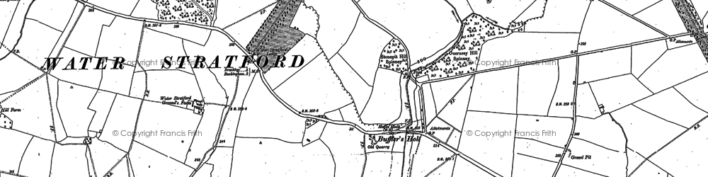 Old map of Buffler's Holt in 1898