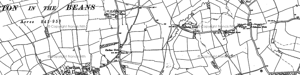 Old map of Bufton in 1885