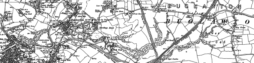 Old map of Buglawton in 1897