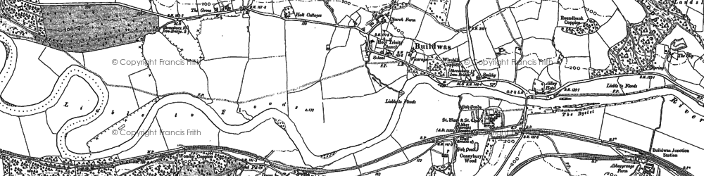 Old map of Tick Wood in 1882