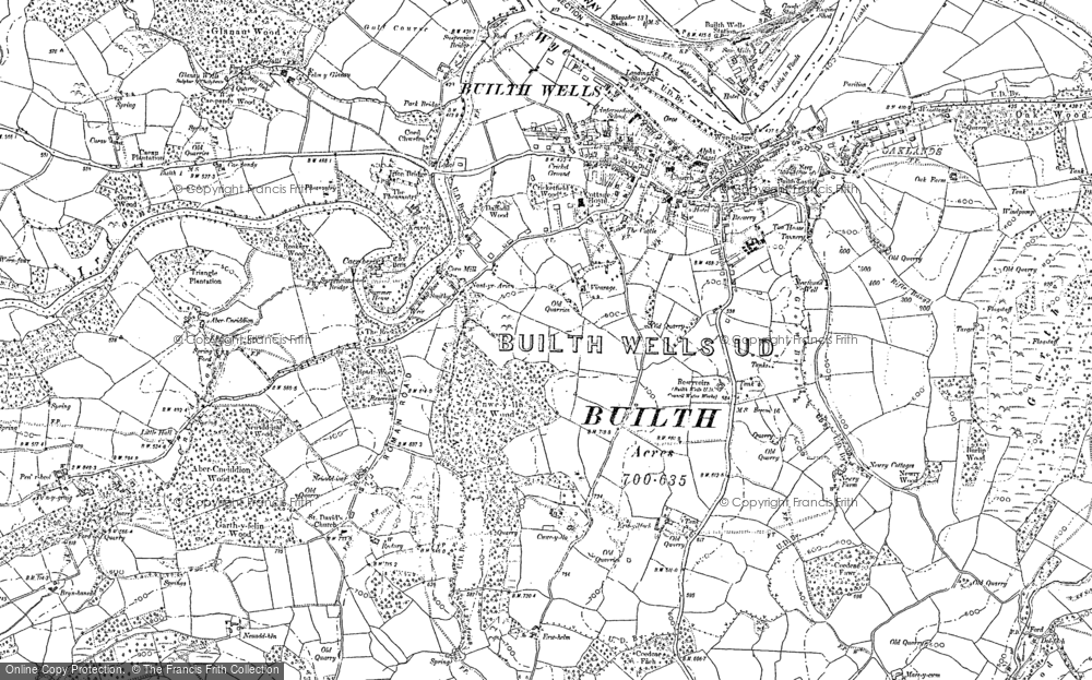 Old Map of Historic Map covering Abercynithon in 1903