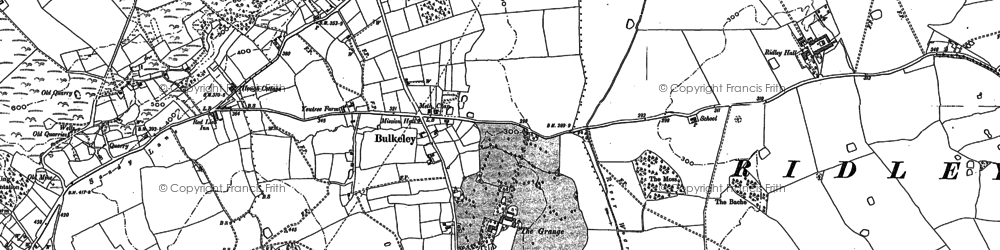 Old map of Bulkeleyhay in 1897