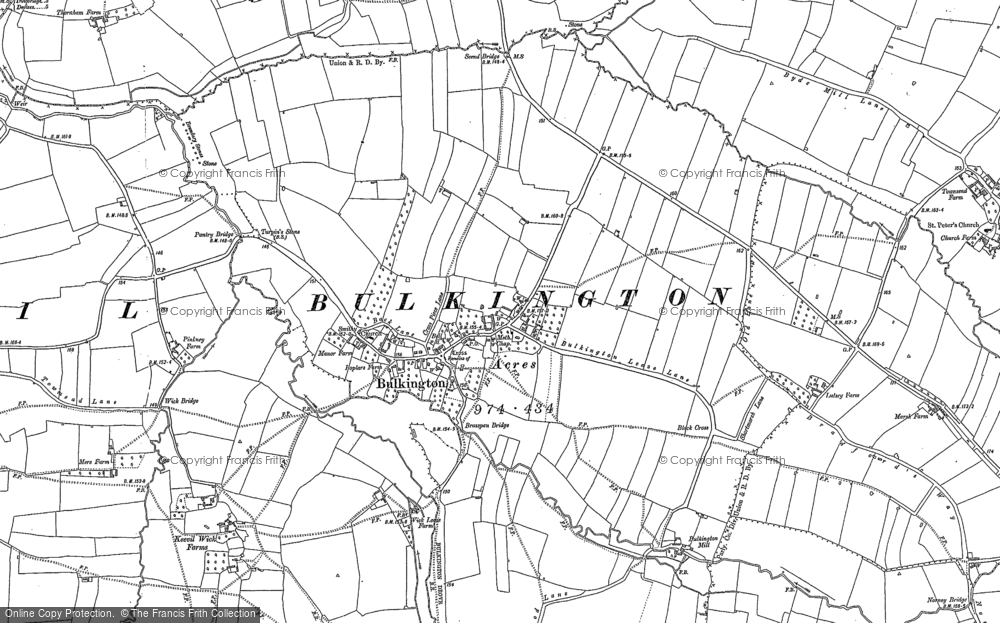 Old Map of Bulkington, 1899 in 1899