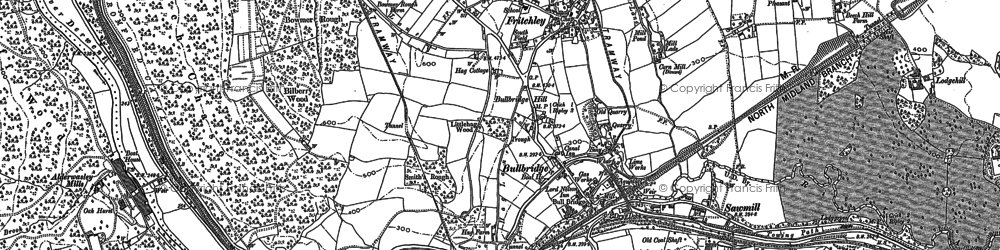 Old map of Buckland Hollow in 1879