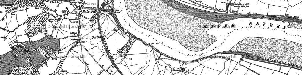 Old map of Bullo Pill in 1879
