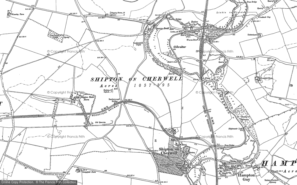 Old Map of Bunkers Hill, 1898 in 1898