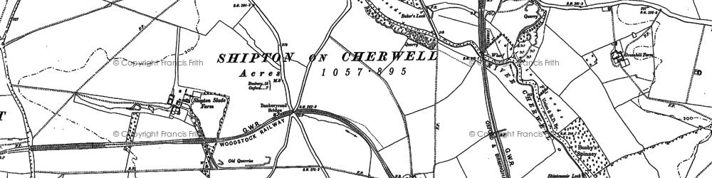 Old map of Bunkers Hill in 1898
