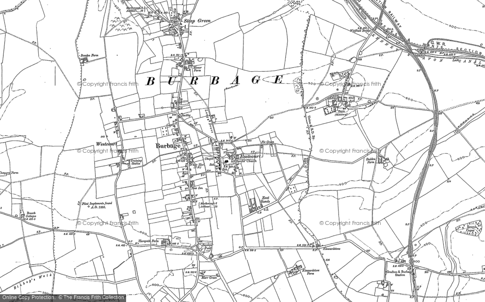 Old Map of Historic Map covering Wolfhall in 1899