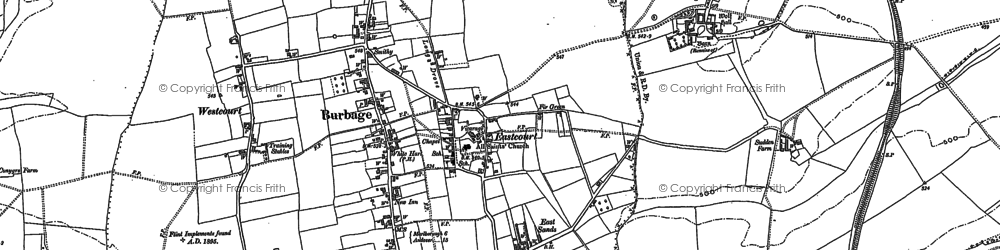 Old map of Stibb Green in 1899