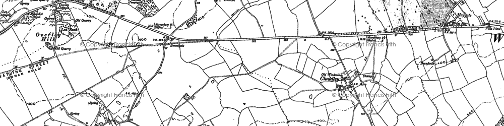 Old map of Burcot in 1881