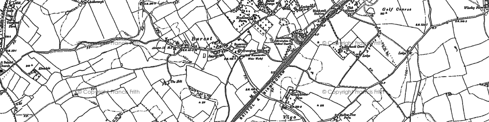 Old map of Burcot in 1883