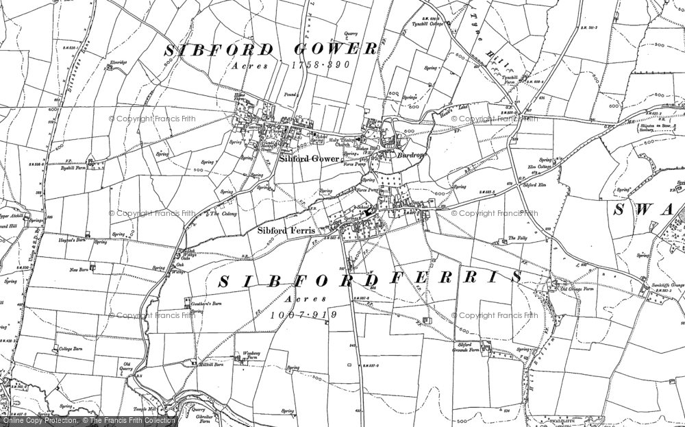 Old Map of Burdrop, 1899 - 1920 in 1899