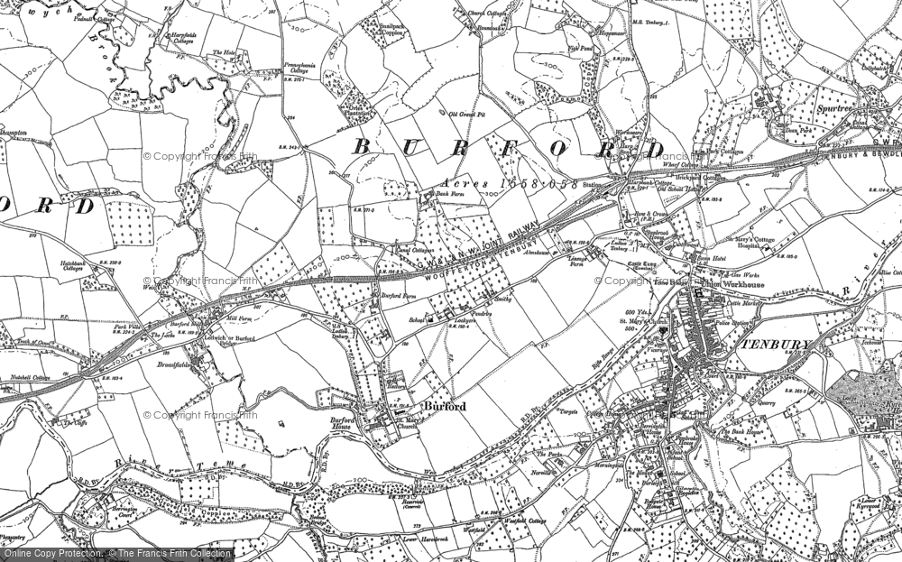 Old Map of Burford, 1902 in 1902