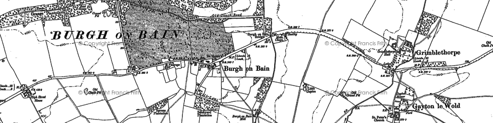 Old map of Burgh on Bain in 1887