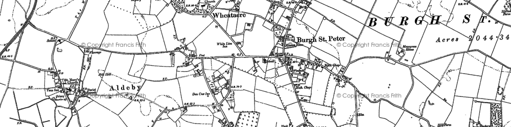 Old map of Burgh Marshes in 1903