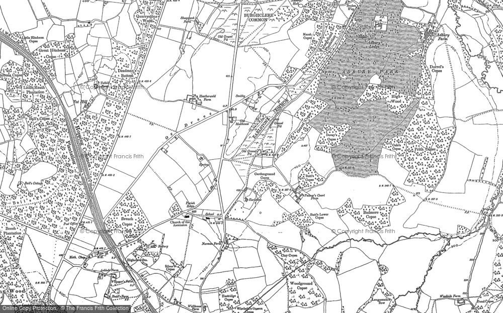 Old Map of Burghclere, 1894 - 1938 in 1894