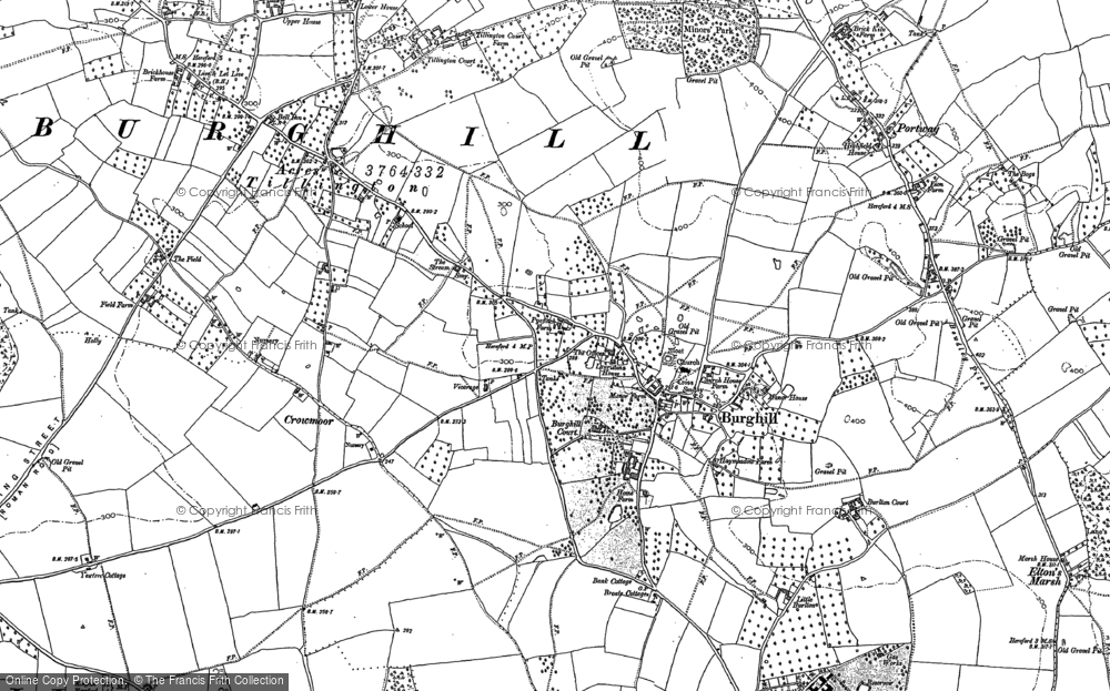 Old Map of Burghill, 1886 in 1886