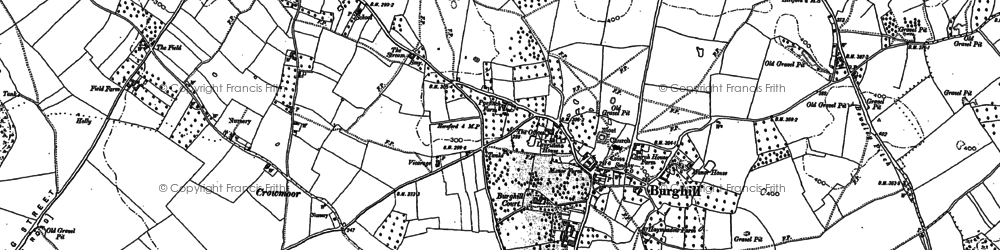 Old map of Burghill in 1886