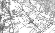 Old Map of Burham, 1895