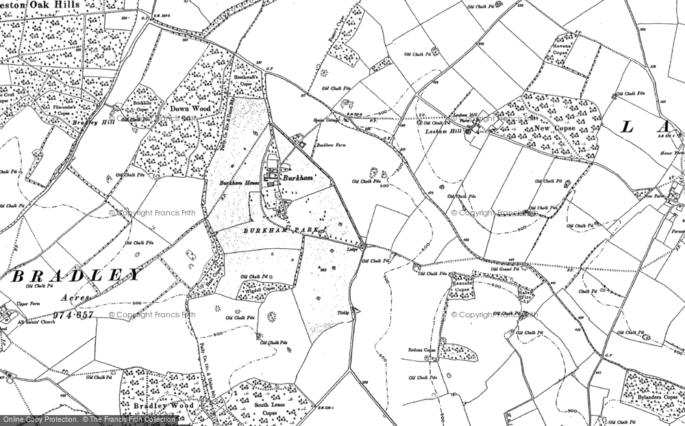 Old Map of Burkham Ho, 1894 - 1895 in 1894