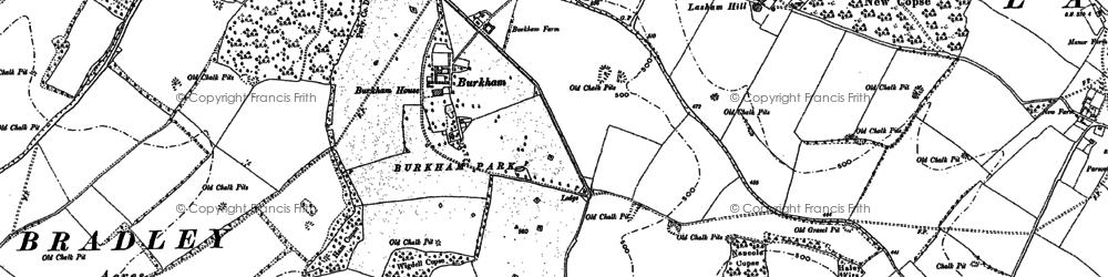Old map of Burkham Ho in 1894