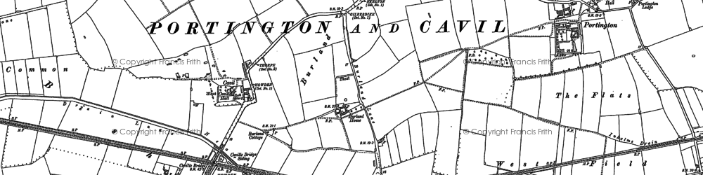 Old map of Burland in 1889