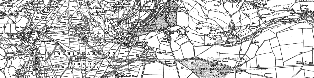 Old map of Burleigh in 1882