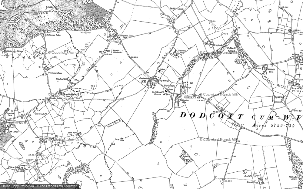 Old Map of Burleydam, 1879 - 1899 in 1879