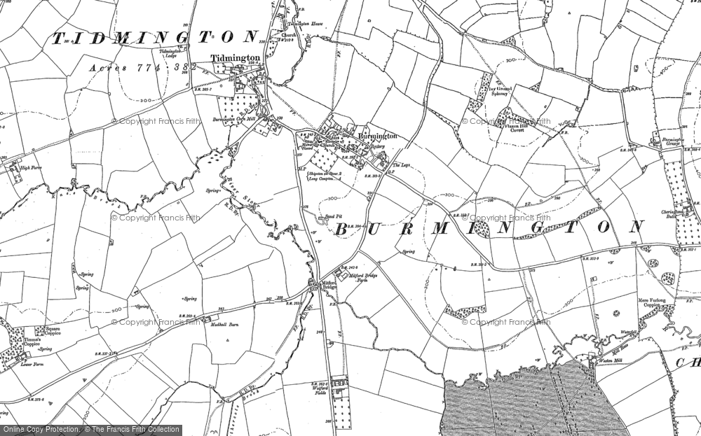 Old Map of Burmington, 1900 - 1904 in 1900