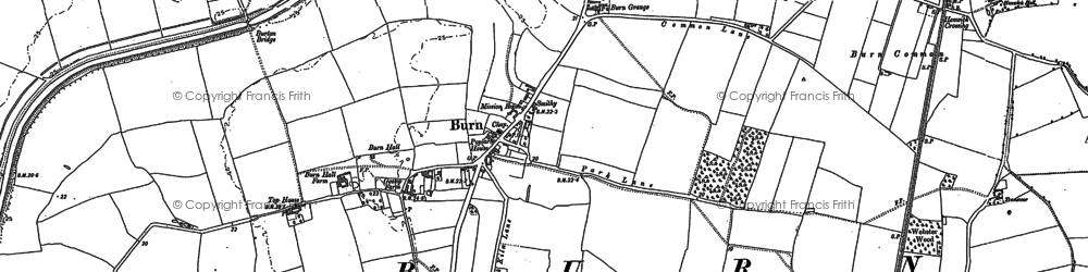 Old map of Burn in 1888