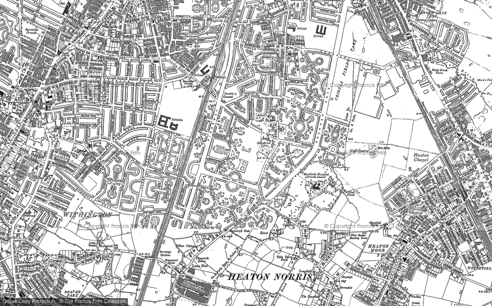 Old Map of Burnage, 1905 in 1905