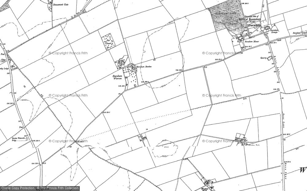 Old Map of Burnham Beeches Fm, 1886 in 1886