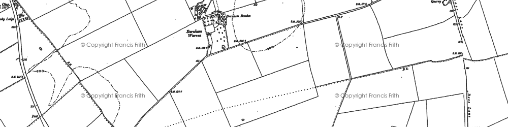 Old map of Wootton Dale Top in 1886