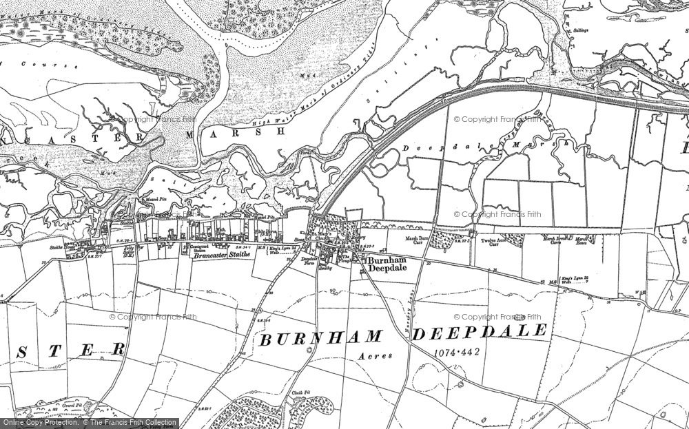 Old Map of Burnham Deepdale, 1886 - 1904 in 1886