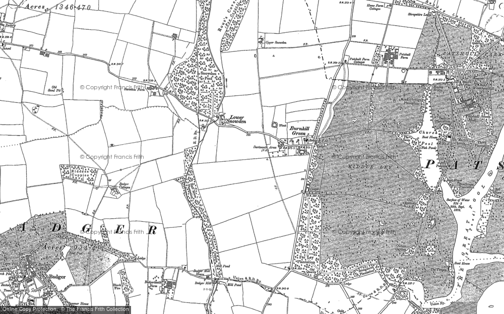 Old Map of Historic Map covering Far Ley in 1882