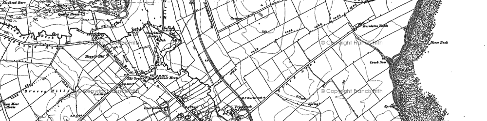 Old map of Burniston in 1910