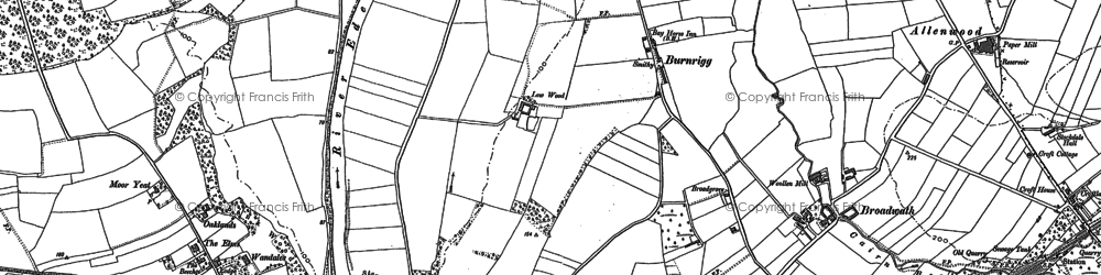 Old map of Burnrigg in 1899