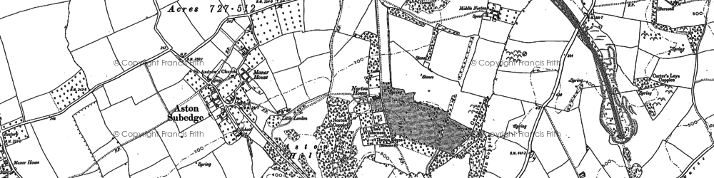 Old map of Burnt Norton in 1900