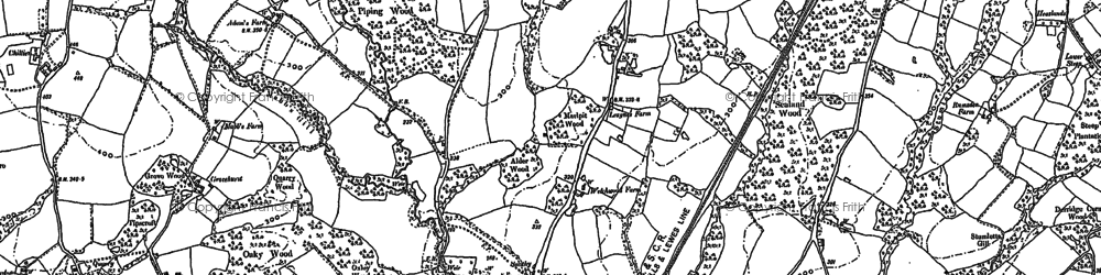Old map of Burnt Oak in 1897