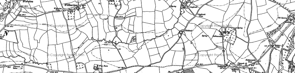 Old map of Burraton in 1886
